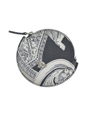 Versace Wallet Coin Case Black White